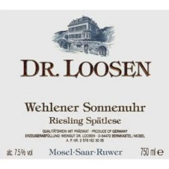 Dr. Loosen Wehlener Sonnenuhr Riesling Spatlese 2021 -WINE Sales dvmc3sd9lgklnqkkya6f